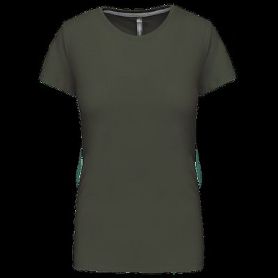 Camiseta manga corta mujer algodón Dark Khaki L