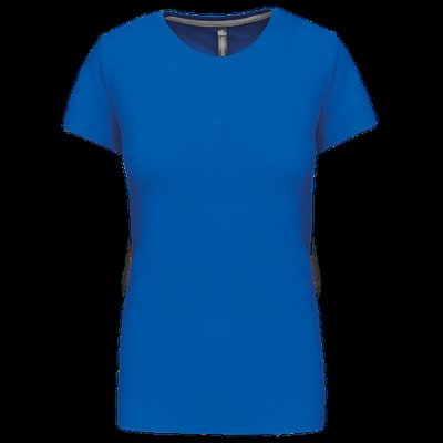 Camiseta manga corta mujer algodón Light Royal Blue S