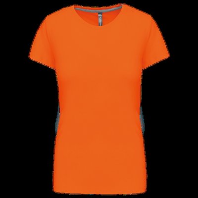 Camiseta manga corta mujer algodón Orange XL