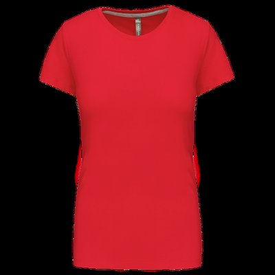 Camiseta manga corta mujer algodón Red XXL