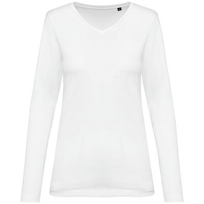 Camiseta manga larga algodón mujer White M