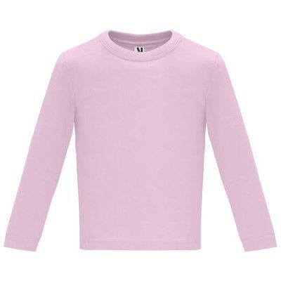 Camiseta Manga Larga Bebé Rosa Claro 6 MESES