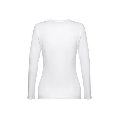 Camiseta de manga larga blanca para mujer