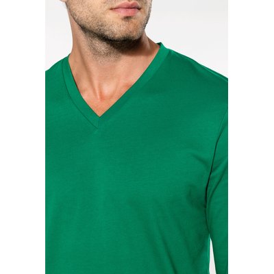 Camiseta de manga larga con cuello de pico