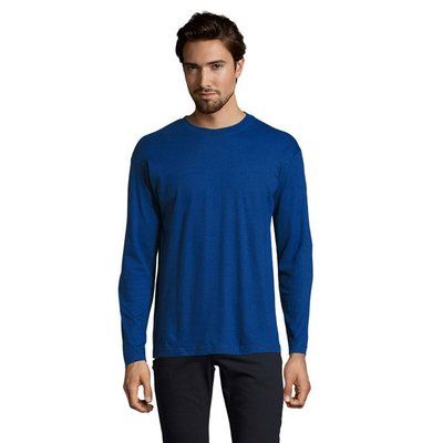 Camiseta Manga Larga Hombre 150g Azul Marino 5XL