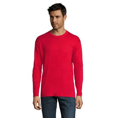 Camiseta Manga Larga Hombre 150g Rojo XXL