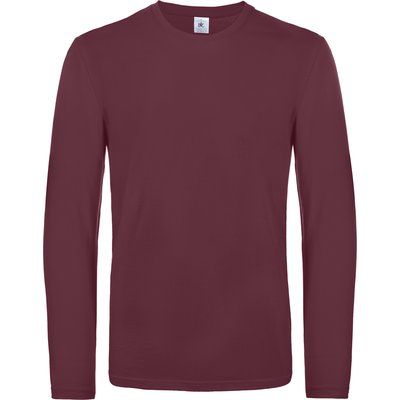 Camiseta manga larga hombre algodón Burgundy L