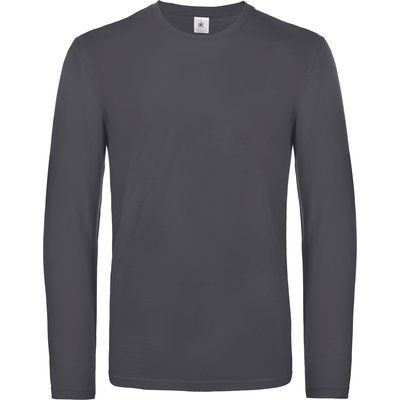 Camiseta manga larga hombre algodón DARK GREY M