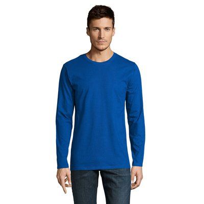 Camiseta Manga Larga Hombre Azul Royal L