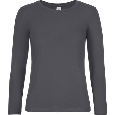 Camiseta manga larga mujer algodón Gris L