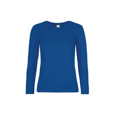 Camiseta manga larga mujer algodón Royal Blue 3XL