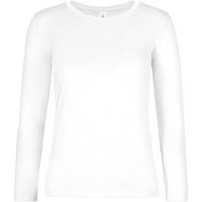 Camiseta manga larga mujer algodón White S