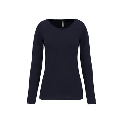 Camiseta manga larga mujer y cuello redondo Navy L