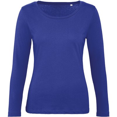 Camiseta manga larga mujer punto jersey Azul S