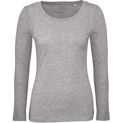 Camiseta manga larga mujer punto jersey Gris XXL