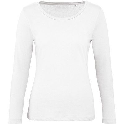 Camiseta manga larga mujer punto jersey White L