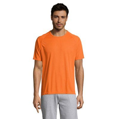 Camiseta Manga Raglán Transpirable Naranja S