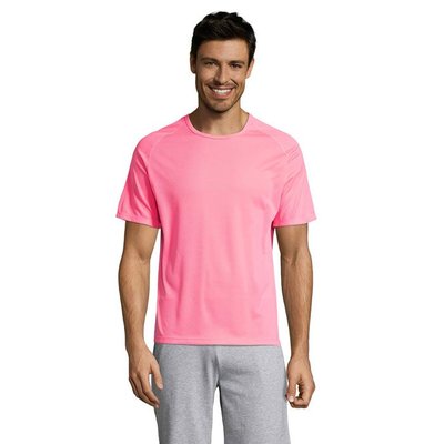 Camiseta Manga Raglán Transpirable Rosa S