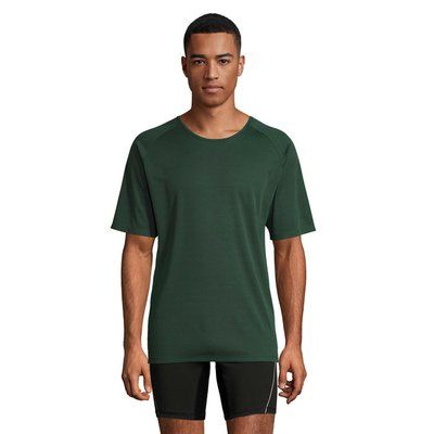 Camiseta Manga Raglán Transpirable Verde XS