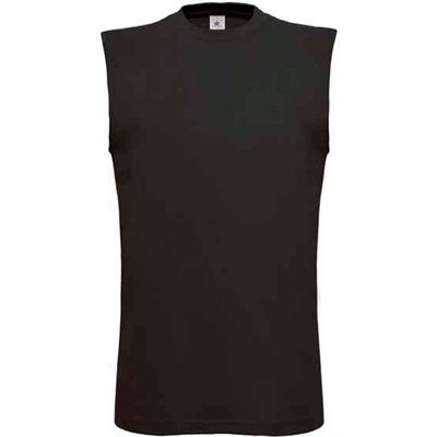 Camiseta sin mangas de algodón Black XXL