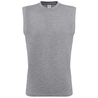 Camiseta sin mangas de algodón Gris XXL