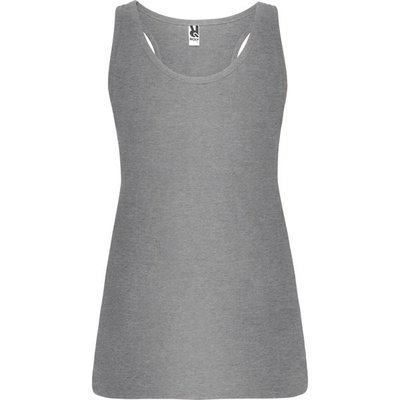 Camiseta Sin Mangas Entallada Espalda Nadadora GRIS VIGORE XL