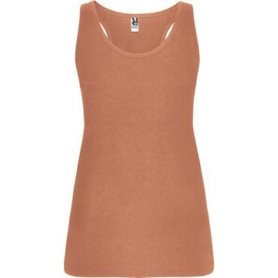 Camiseta Sin Mangas Entallada Espalda Nadadora NARANJA CLAY M