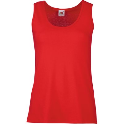 Camiseta sin mangas entallada Rojo XS