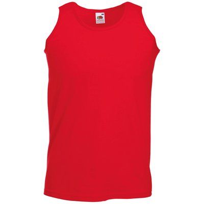 Camiseta sin mangas hombre algodón Red M