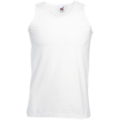 Camiseta sin mangas hombre algodón White S