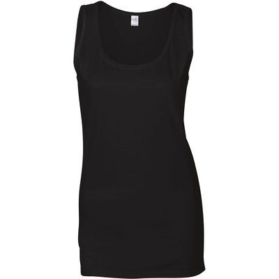 Camiseta sin mangas mujer algodón Black L