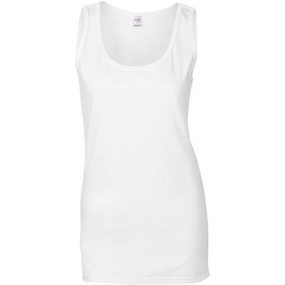 Camiseta sin mangas mujer algodón White M