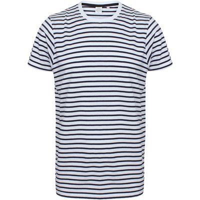 Camiseta marinera unisex algodón White / Oxford Navy XXL