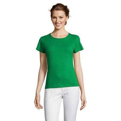 Camiseta Mujer 150g Algodón Verde L