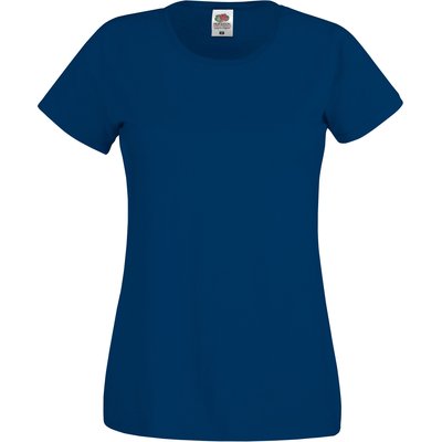 Camiseta mujer algodón cuello redondo entallada Azul XXL