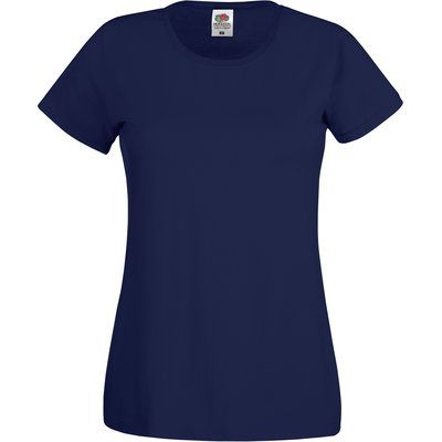 Camiseta mujer algodón cuello redondo entallada Deep Navy M