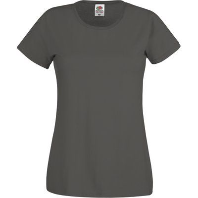 Camiseta mujer algodón cuello redondo entallada Light Graphite XL