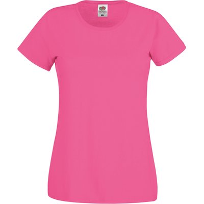 Camiseta mujer algodón cuello redondo entallada Rosa M