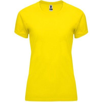 Camiseta Mujer Control Dry Entallada Amarillo XL