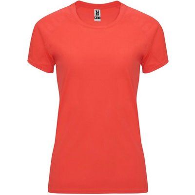 Camiseta Mujer Control Dry Entallada CORAL FLUOR XL