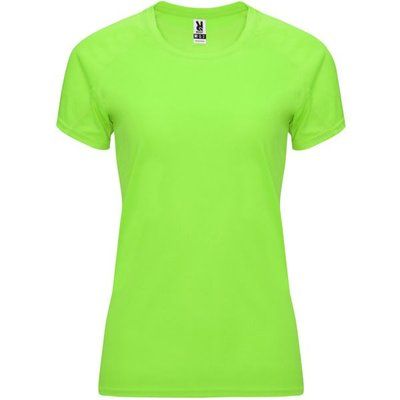 Camiseta Mujer Control Dry Entallada Verde Fluor 2XL