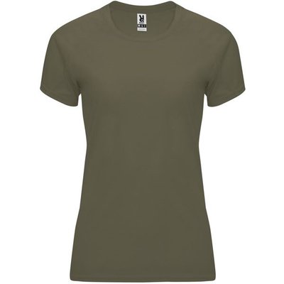 Camiseta Mujer Control Dry Entallada Verde militar S