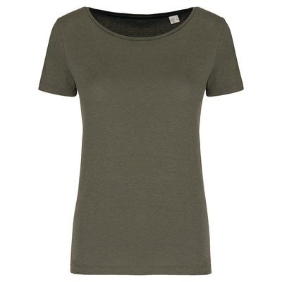 Camiseta mujer corte ajustado Organic Khaki XXL