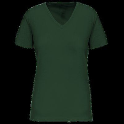 Camiseta de mujer cuello de pico Forest Green M