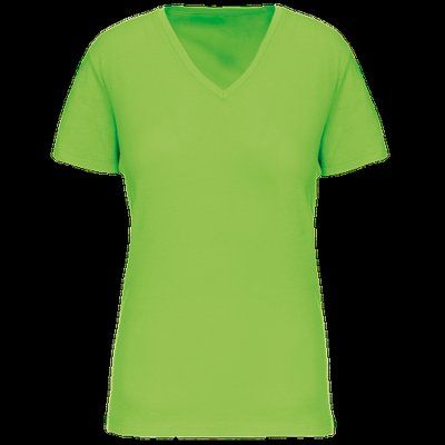 Camiseta de mujer cuello de pico Lime L