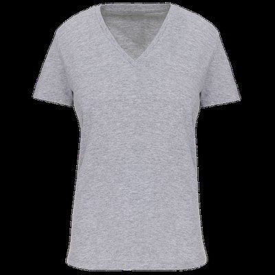 Camiseta de mujer cuello de pico Oxford Grey XS