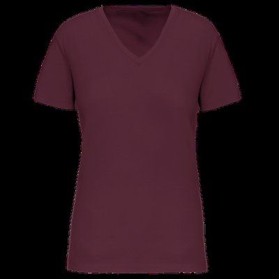 Camiseta de mujer cuello de pico Wine 3XL