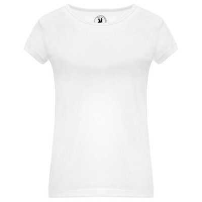 Camiseta mujer entallada manga corta Blanco L