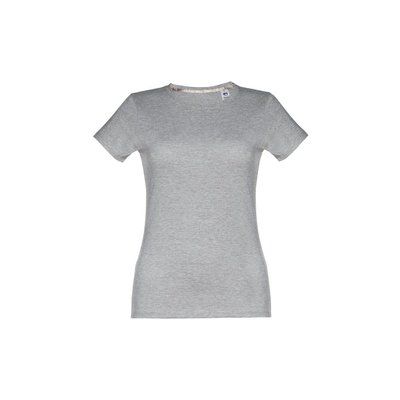 Camiseta de mujer entallada en punto jersey Gris claro matizado M