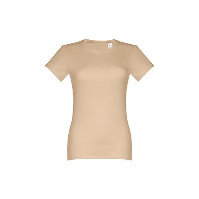 Camiseta de mujer entallada en punto jersey Marrón claro S